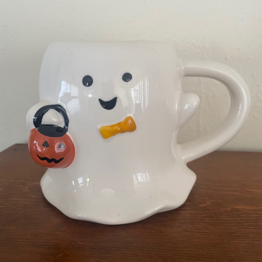 Hyde & EEK! Mug Ghost w/ Pumpkin Bowtie Halloween‎ Trick or Treat Ceramic Target